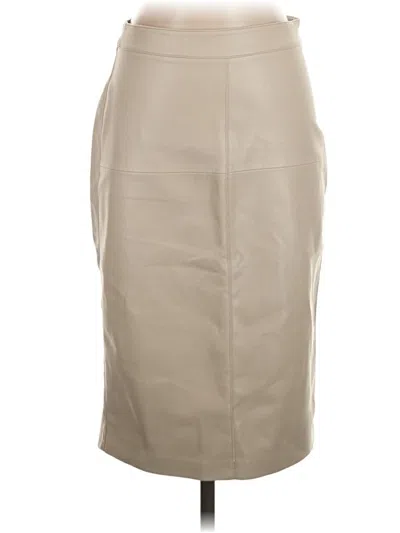 Pre-owned Mng Faux Leather Skirt In Tan