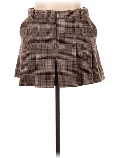 Pre-owned Mng Formal Skirt In Brown
