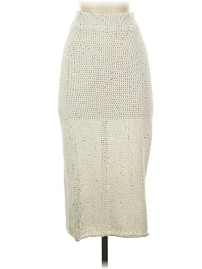 Pre-owned Mng Formal Skirt In White