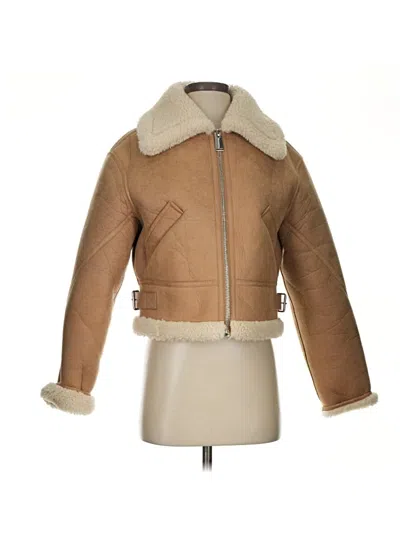 Pre-owned Mng Jacket In Brown