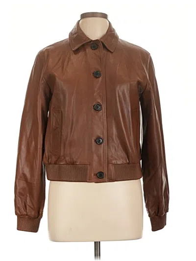 Pre-owned Mng Jacket In Brown