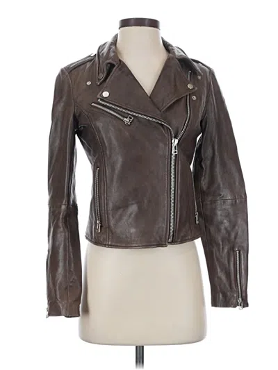 Pre-owned Mng Jacket In Brown