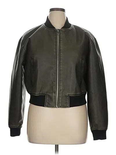 Pre-owned Mng Jacket In Green