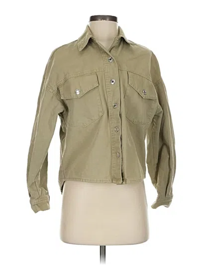 Pre-owned Mng Jacket In Green