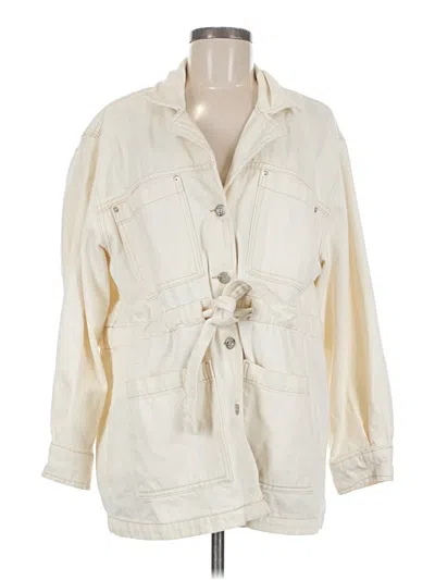 Pre-owned Mng Jacket In Ivory