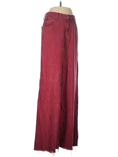 Pre-owned Mng Jeans In Burgundy
