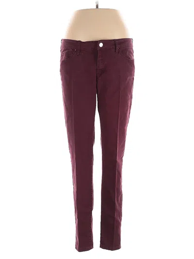 Pre-owned Mng Jeggings In Burgundy