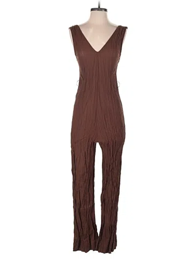 Pre-owned Mng Jumpsuit In Brown