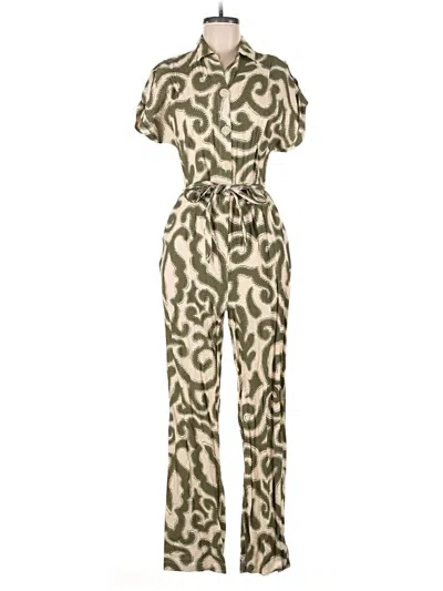 Pre-owned Mng Jumpsuit In Green