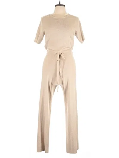Pre-owned Mng Jumpsuit In Tan