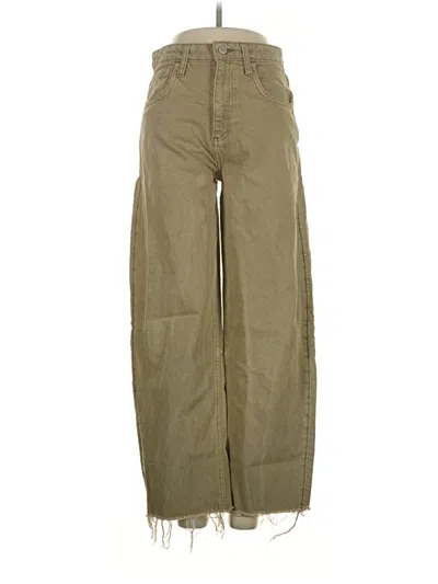 Pre-owned Mng Khaki Pant In Green
