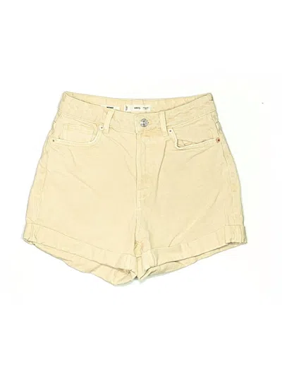 Pre-owned Mng Khaki Shorts In Yellow