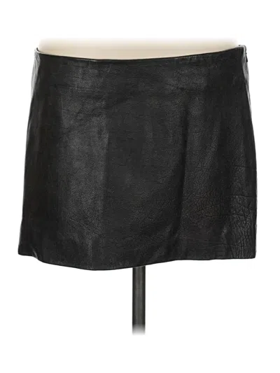 Mng Leather Skirt In Black