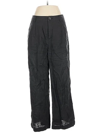 Pre-owned Mng Linen Pants In Black