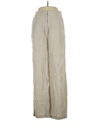 Pre-owned Mng Linen Pants In Brown