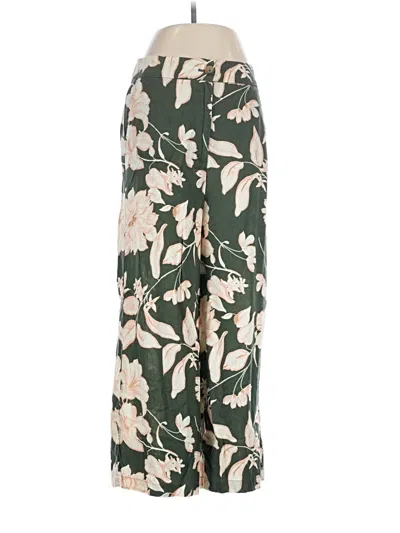 Pre-owned Mng Linen Pants In Green