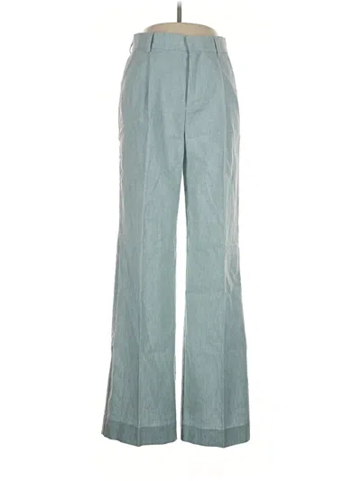 Pre-owned Mng Linen Pants In Teal