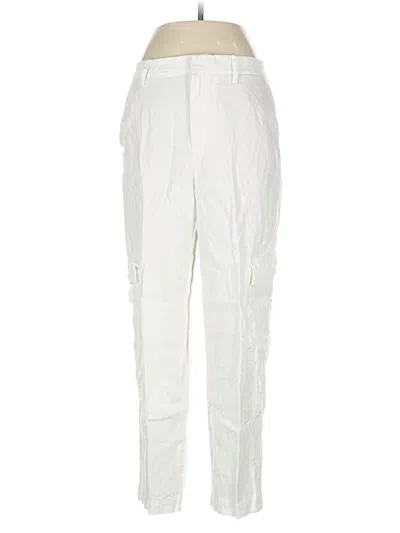Pre-owned Mng Linen Pants In White