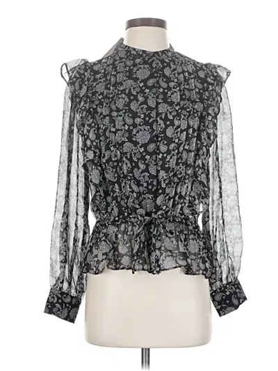 Mng Long Sleeve Blouse In Black