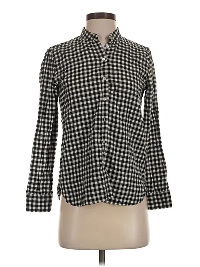 Pre-owned Mng Long Sleeve Blouse In Black