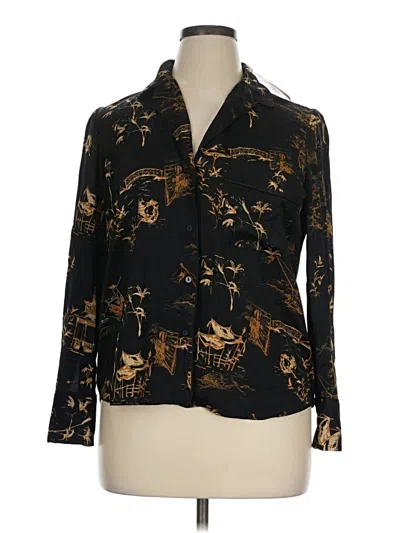 Mng Long Sleeve Blouse In Gold