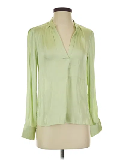 Pre-owned Mng Long Sleeve Blouse In Green