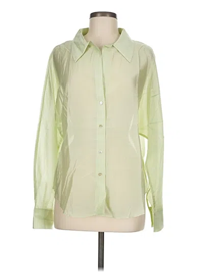 Mng Long Sleeve Blouse In Green