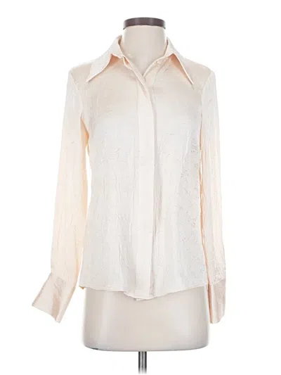 Pre-owned Mng Long Sleeve Blouse In Ivory