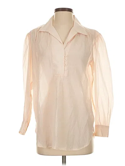 Pre-owned Mng Long Sleeve Blouse In Ivory
