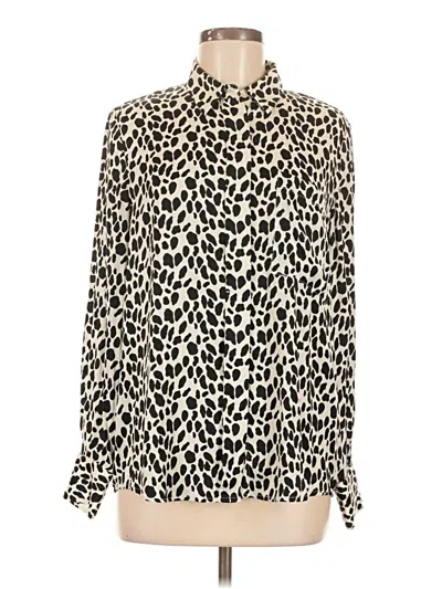 Pre-owned Mng Long Sleeve Blouse In Ivory