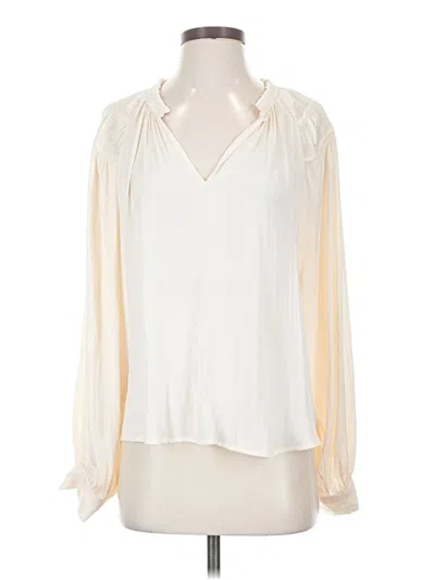 Pre-owned Mng Long Sleeve Blouse In Ivory