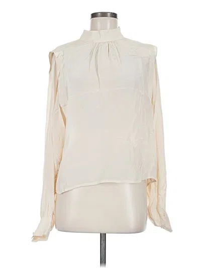Pre-owned Mng Long Sleeve Blouse In Ivory