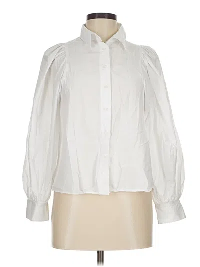 Pre-owned Mng Long Sleeve Blouse In Ivory