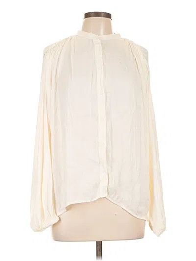 Pre-owned Mng Long Sleeve Blouse In Ivory