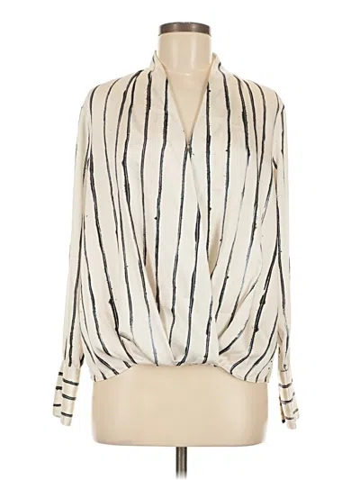 Pre-owned Mng Long Sleeve Blouse In Ivory