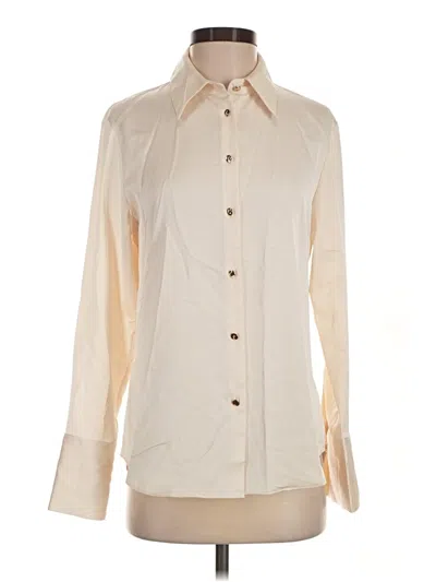 Pre-owned Mng Long Sleeve Blouse In Ivory