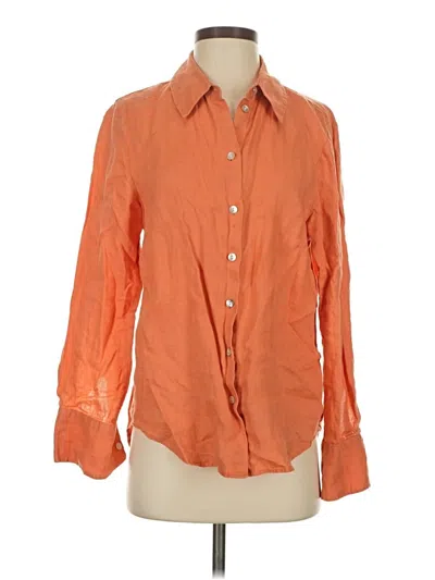 Pre-owned Mng Long Sleeve Blouse In Orange