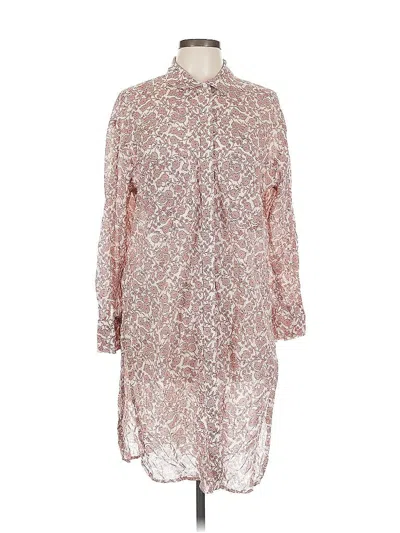 Pre-owned Mng Long Sleeve Blouse In Pink