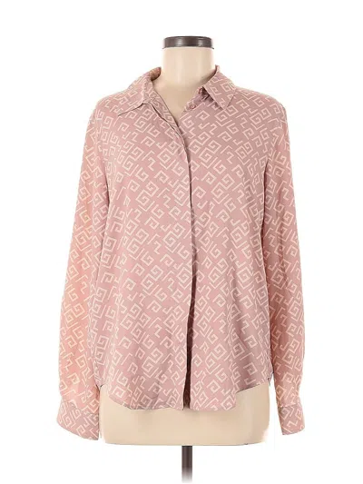Pre-owned Mng Long Sleeve Blouse In Pink