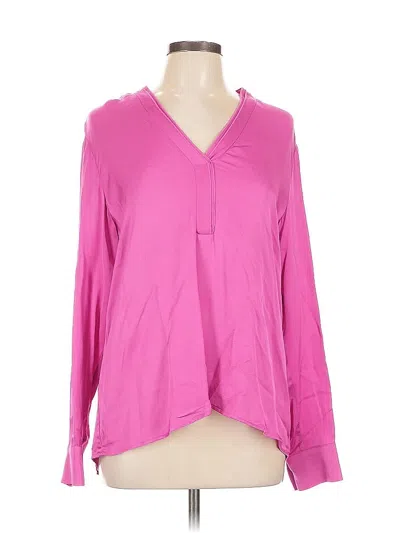 Pre-owned Mng Long Sleeve Blouse In Pink