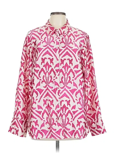 Pre-owned Mng Long Sleeve Blouse In Pink