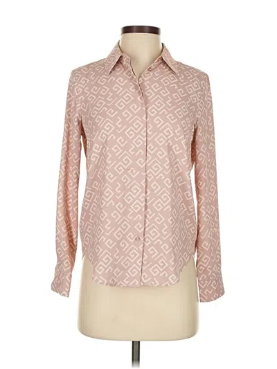 Pre-owned Mng Long Sleeve Blouse In Pink