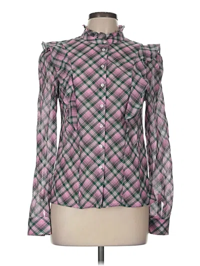 Pre-owned Mng Long Sleeve Blouse In Purple