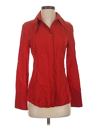 Pre-owned Mng Long Sleeve Blouse In Red
