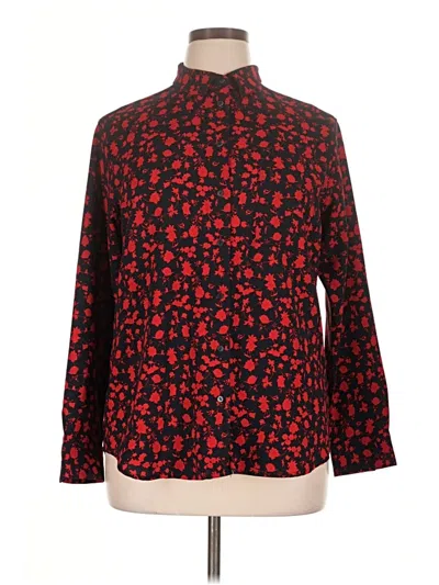 Pre-owned Mng Long Sleeve Blouse In Red
