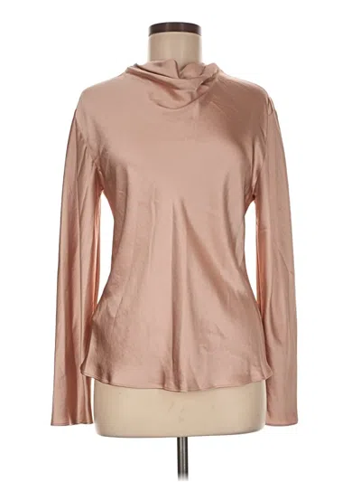 Pre-owned Mng Long Sleeve Blouse In Tan