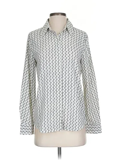 Pre-owned Mng Long Sleeve Blouse In White