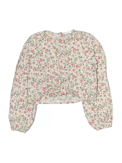 Pre-owned Mng Kids' Long Sleeve Blouse In White