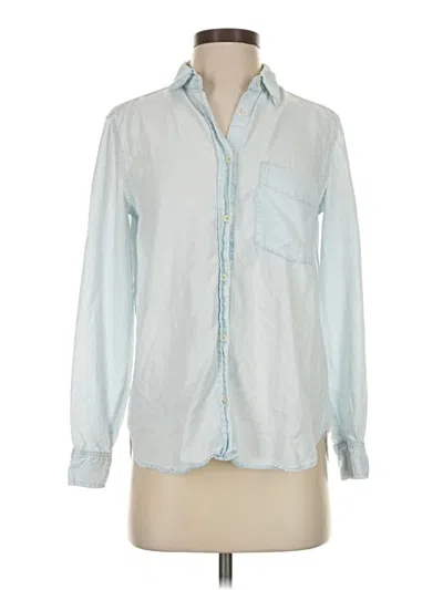 Pre-owned Mng Long Sleeve Button Down Shirt In Blue
