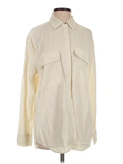 Pre-owned Mng Long Sleeve Button Down Shirt In Ivory